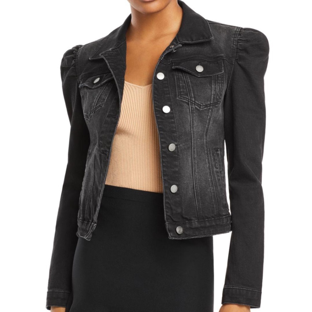 Aqua Puff Sleeve Denim Jacket Size XS/O Bloomingdale’s